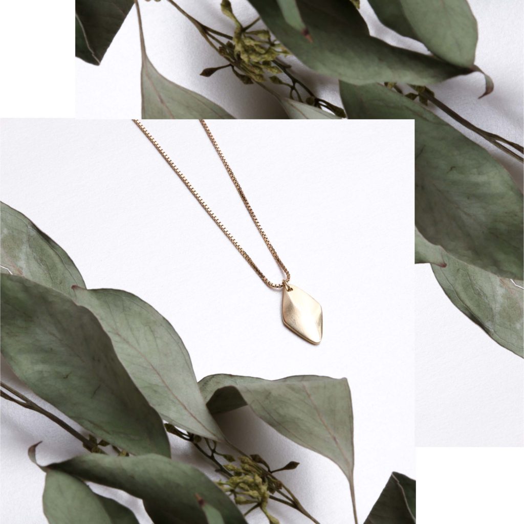 Olive necklace in yellow gold kb fine jewelry