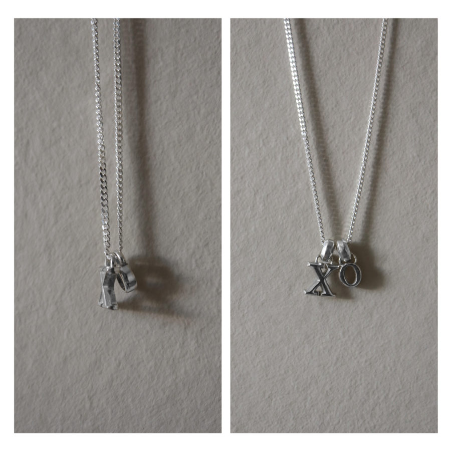 Two pendants on necklace with and without bail