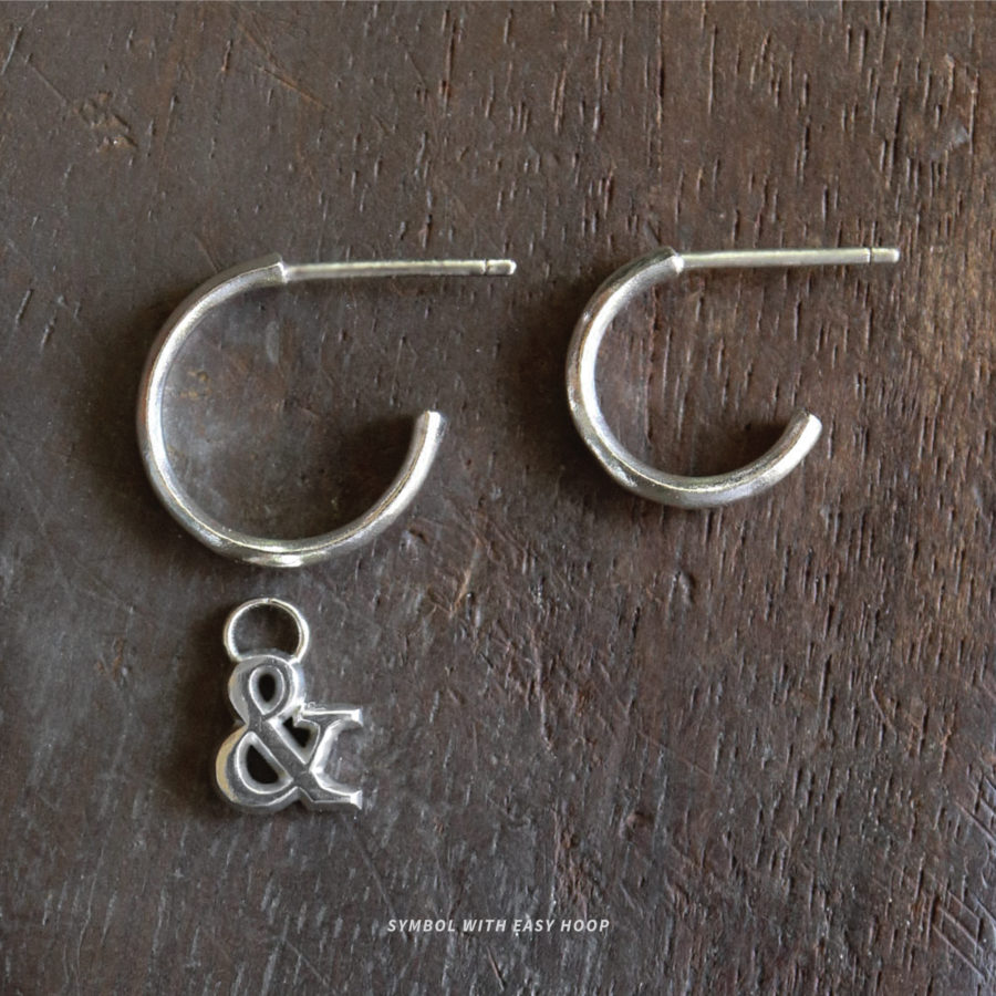 Symbol pendant with Easy hoop earring