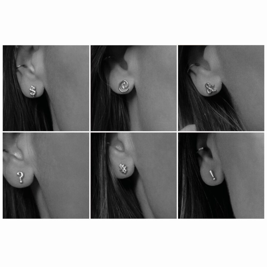 Monogram stud earrings