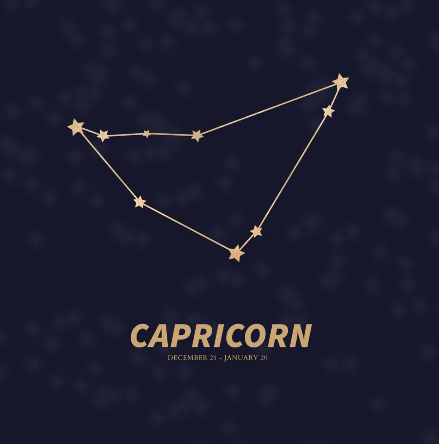 Capricorn constellation eternity band